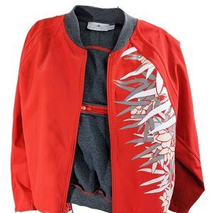 Stella McCartney for Adidas Red Graphic Print Bomber Jacket M